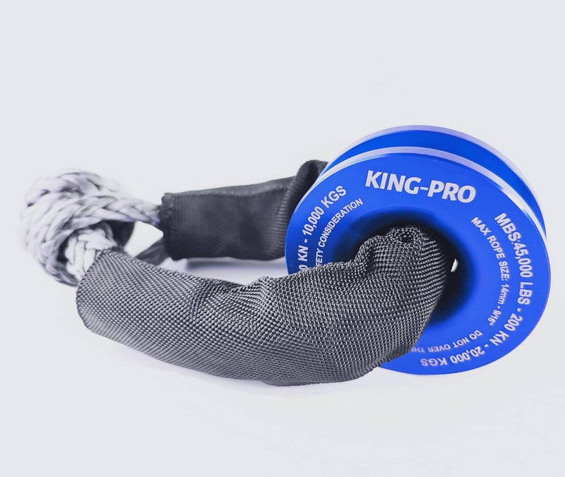KING-PRO Snatch Recovery Ring, 45000 lbs Winch Snatch Block Pulley Towing Ring, for ATV UTV SUV Truck Off-Road Vehicle Towing Soft Shackle Recovery（Blue） - Image 5